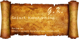 Geiszt Konstantina névjegykártya
